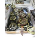 A collection of horse brasses