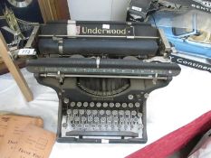 A vintage Underwood typewriter