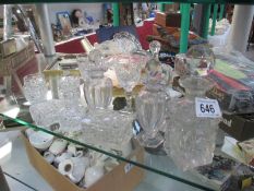 A quantity of glass and crystal