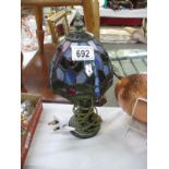 A small Tiffany style lamp