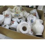 A quantity of crested ware