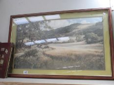 A framed and glazed print of a Wheat field in Valley