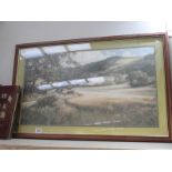 A framed and glazed print of a Wheat field in Valley