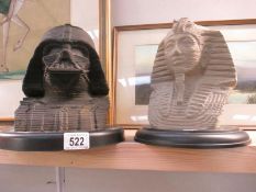 A Darth Vader and Phaoroh head puzzles