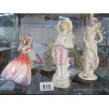 A collection of 6 lady figurines