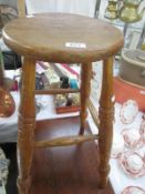 A vintage wooden stool