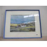 A framed and glazed watercolour of a House by the Sea signed Beresford Johnson