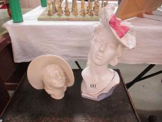 Two busts of ladies