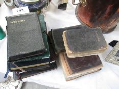 A collection of old bibles etc