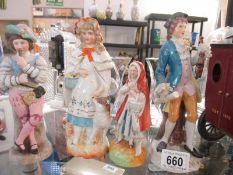 4 Victorian figurines