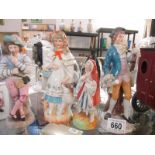 4 Victorian figurines