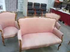 A 3 piece vintage saloon suite