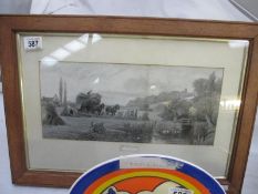 A framed and glazed print entitled Harvest