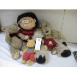 A quantity of children's plush toys including Denis the Menace