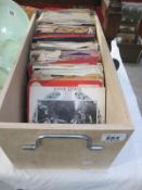 A box of single 45 rpm records