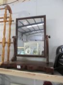 A Victorian mahogany toilet mirror