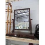 A Victorian mahogany toilet mirror