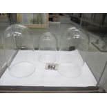 3 glass domes