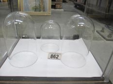 3 glass domes