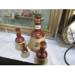 4 Wade Bells decanters