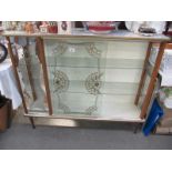 A glass front display cabinet