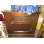 An old hanging corner cabinet