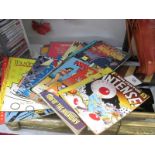 A good collection of cartoon books and comics including Wolverson and George Herriman