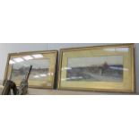 Two framed and glazed watercolours European Schhol