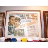 A framed and glazed vintage film poster for Cluny Brown