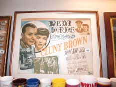 A framed and glazed vintage film poster for Cluny Brown