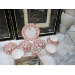 A 4 piece tea set with sugar and cream