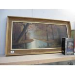 A framed woodland scene oil on canvas signed N Bradley-Carter