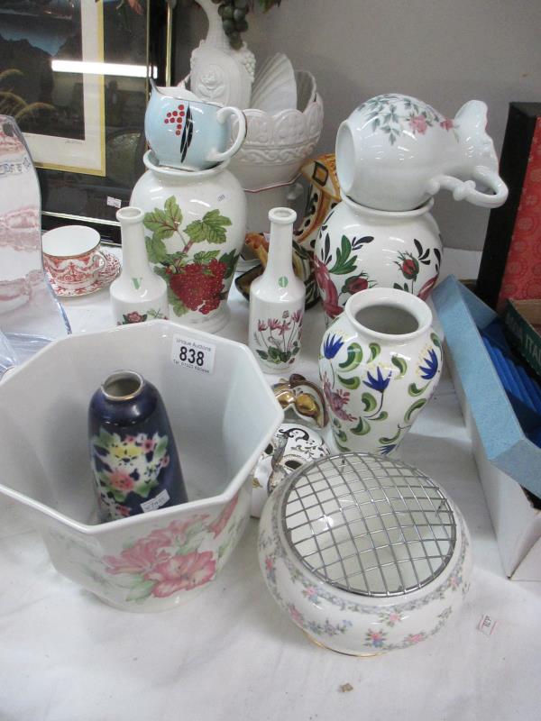 A collection of pottery and china including Portmeirion