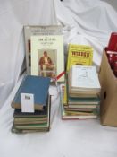A good collection of cricket related books including Wisden and Vanity Fair