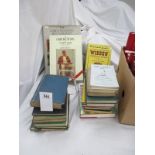 A good collection of cricket related books including Wisden and Vanity Fair