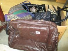 A collection of handbags etc