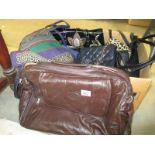 A collection of handbags etc