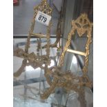 2 easel style frame holders etc