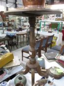 A tripod table