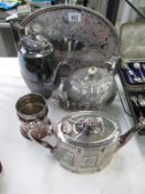 A good collection of silver plate items