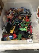 A box of mixed diecast and other items