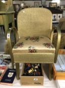 A 1950's loom commode chair