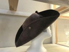 A Tricorn leather hat