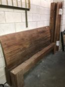 A 7ft teak bed frame