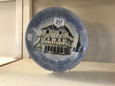 A Moorcroft Thaxted Guildhall 1390-1990 plate