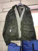 New fishing jacket (m) and 2 fishing vests (m)