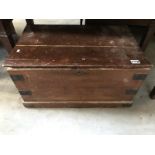 A 19th/20th century pine trunk/blanket box