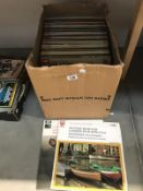 A box of classical LP records