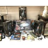 A quantity of Star Trek figures, model kit etc.