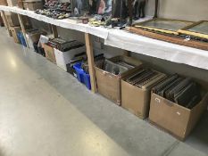 A large lot of LP records (10 boxes) and a box of 45's